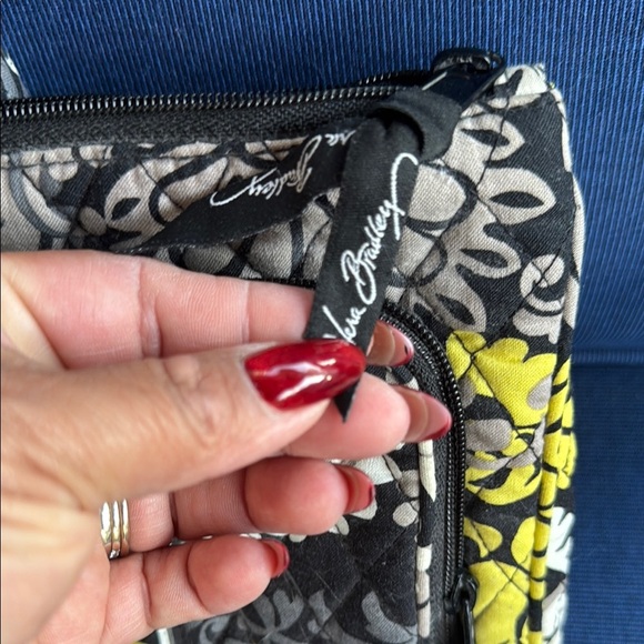 Vera Bradley Quilted Black and Yellow Crossbody Bag - Picture 2 of 6